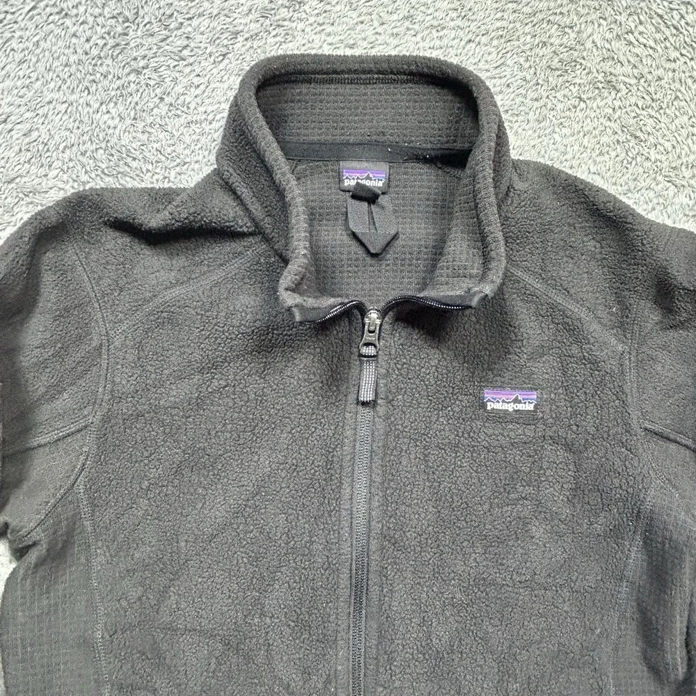 Patagonia Radiant Flux Jacket Boys XL (14) Black Full Zip Outdoor Hiking Active